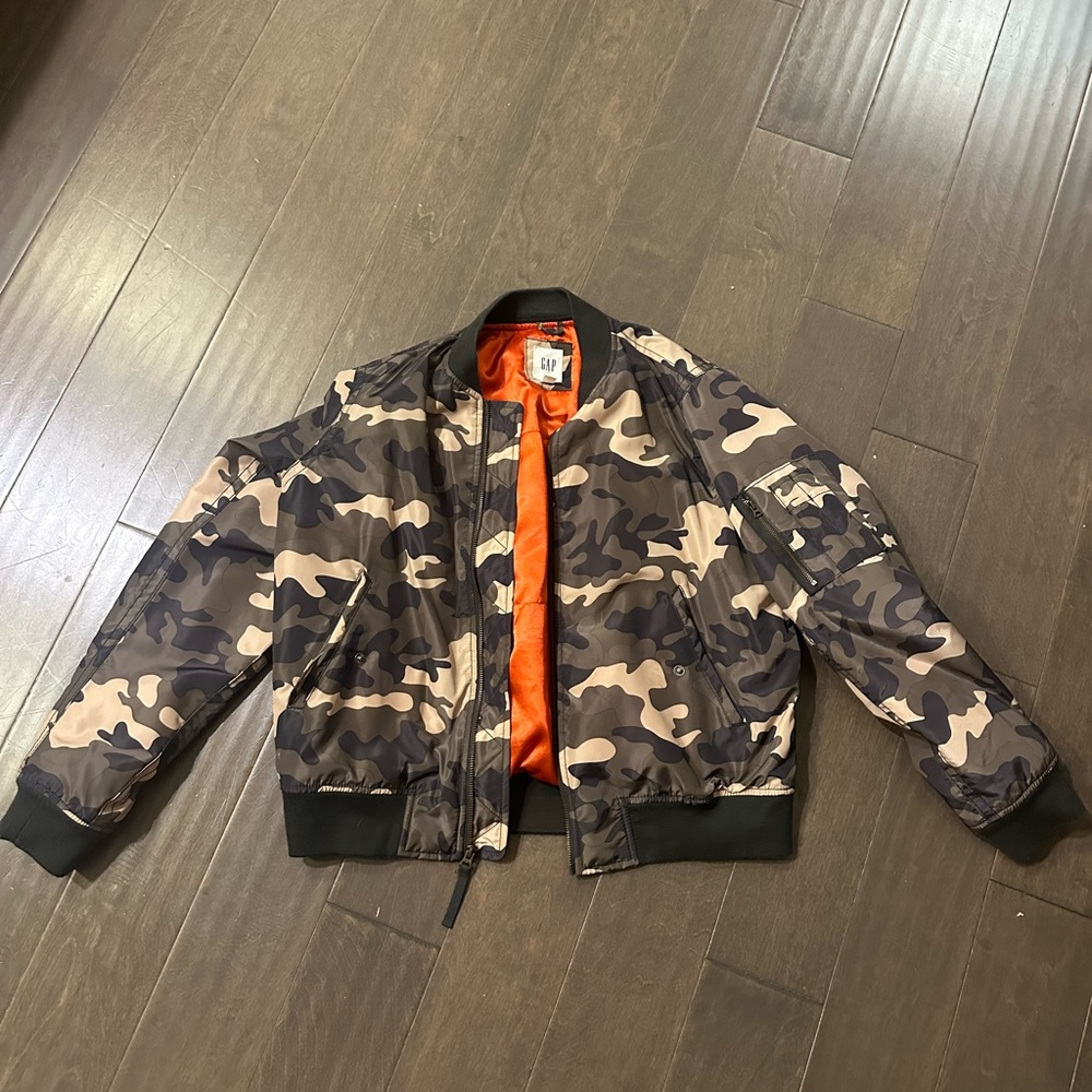 GAP Camouflage Jacket with Orange Interior